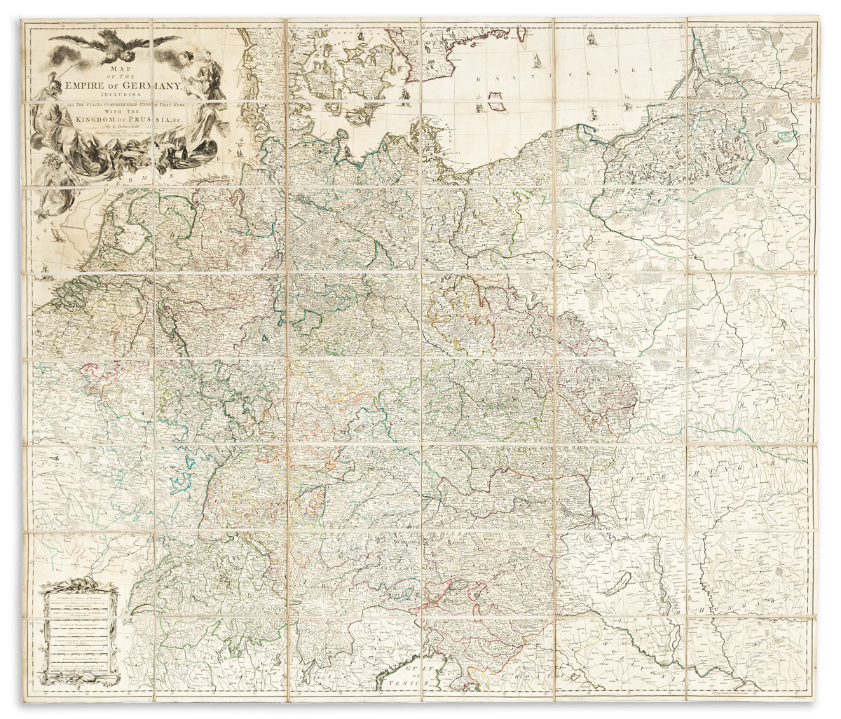 (GERMAN EMPIRE.) Louis Stanislas dArcy Delarochette. Map of the Empire of Germany,